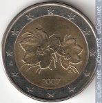 2 евро 2007 г. Финляндия(24) -16437 - реверс