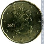 20 центов 2001 г. Финляндия(24) -16437 - реверс