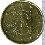 20 центов 2002 г. Финляндия(24) -16437 - реверс