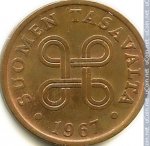5 пенни 1967 г. Финляндия(24) -16437 - аверс