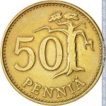 50 пенни 1963 г. Финляндия(24) -16437 - реверс