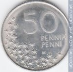 50 пенни 1990 г. Финляндия(24) -16437 - аверс
