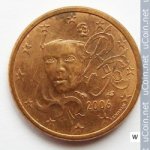 1 цент 2006 г. Франция(24)-  39539 - реверс