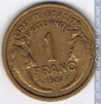 1 франк 1931 г. Франция(24)-  39539 - аверс