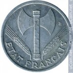 1 франк 1943 г. Франция(24)-  39539 - реверс