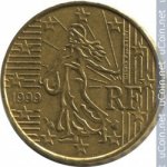 10 центов 1999 г. Франция(24)-  39539 - реверс