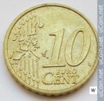 10 центов 2000 г. Франция(24)-  39539 - реверс