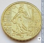 10 центов 2000 г. Франция(24)-  39539 - аверс