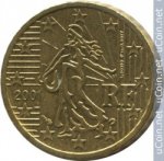10 центов 2001 г. Франция(24)-  39539 - аверс