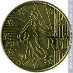 10 центов 2007 г. Франция(24)-  39539 - реверс