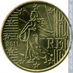 10 центов 2011 г. Франция(24)-  39539 - реверс