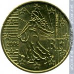 10 центов 2008 г. Франция(24)-  39539 - реверс