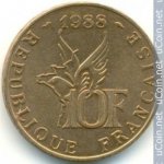 10 франков 1988 г. Франция(24)-  39539 - аверс