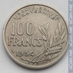 100 франков 1954 г. Франция(24)-  39539 - аверс
