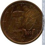 2 цента 2005 г. Франция(24)-  39539 - реверс