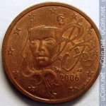 2 цента 2006 г. Франция(24)-  39539 - реверс
