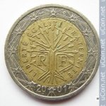 2 евро 2001 г. Франция(24)-  39539 - реверс