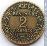 2 франка 1922 г. Франция(24)-  39539 - аверс