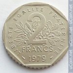 2 франка 1979 г. Франция(24)-  39539 - аверс