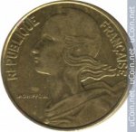20 сентим 1986 г. Франция(24)-  39539 - реверс