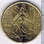 20 центов 1999 г. Франция(24)-  39539 - реверс