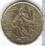 20 центов 2010 г. Франция(24)-  39539 - реверс
