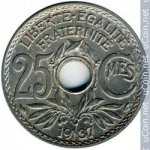 25 сантимов 1937 г. Франция(24)-  39539 - аверс