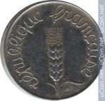 5 сантимов 1962 г. Франция(24)-  39539 - реверс
