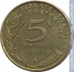5 сентим 1966 г. Франция(24)-  39539 - аверс