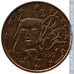 5 центов 1999 г. Франция(24)-  39539 - реверс