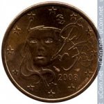 5 центов 2008 г. Франция(24)-  39539 - реверс