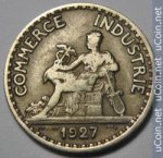 50 сантимов 1927 г. Франция(24)-  39539 - реверс