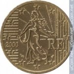 50 центов 2000 г. Франция(24)-  39539 - аверс