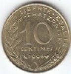 10 сентим 1994 г. Франция(24)-  39539 - аверс