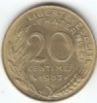 20 сентим 1983 г. Франция(24)-  39539 - аверс