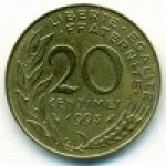 20 сентим 1993 г. Франция(24)-  39539 - аверс