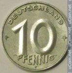 10 пфеннигов 1952 г. Германия(6) - 21339 - аверс