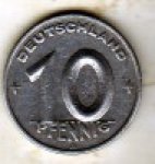 10 пфеннигов 1949 г. Германия(6) - 21339 - аверс
