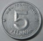 5 пфеннигов 1949 г. Германия(6) - 21339 - аверс