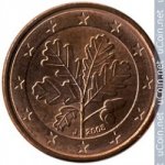 1 цент 2008 г. Германия(6) - 21339 - реверс