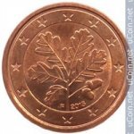 1 цент 2016 г. Германия(6) - 21339 - реверс