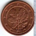 1 цент 2002 г. Германия(6) - 21339 - реверс