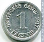 1 пфенниг 1917 г. Германия(6) - 21339 - аверс