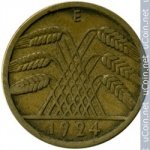 10 пфеннигов 1924 г. Германия(6) - 21339 - реверс