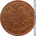 2 цента 2002 г. Германия(6) - 21339 - реверс