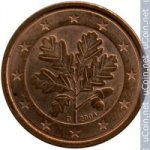 2 цента 2004 г. Германия(6) - 21339 - реверс