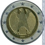 2 евро 2010 г. Германия(6) - 21339 - реверс