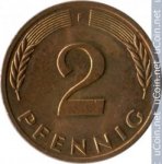 2 пфеннига 1978 г. Германия(6) - 21339 - аверс