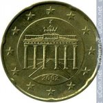 20 центов 2002 г. Германия(6) - 21339 - реверс
