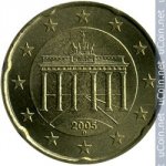 20 центов 2005 г. Германия(6) - 21339 - реверс